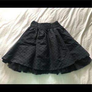 Girls black poodle tutu skirt